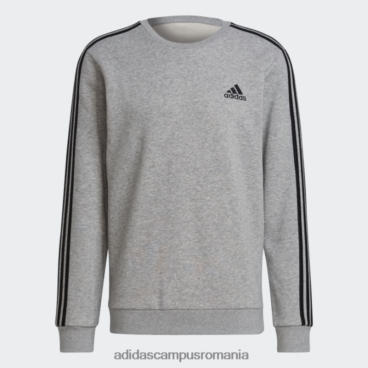 adidas campus romania hanorac gri mediu essentials fleece cu 3 dungi adidas bărbați gri mediu/negru J266N21047