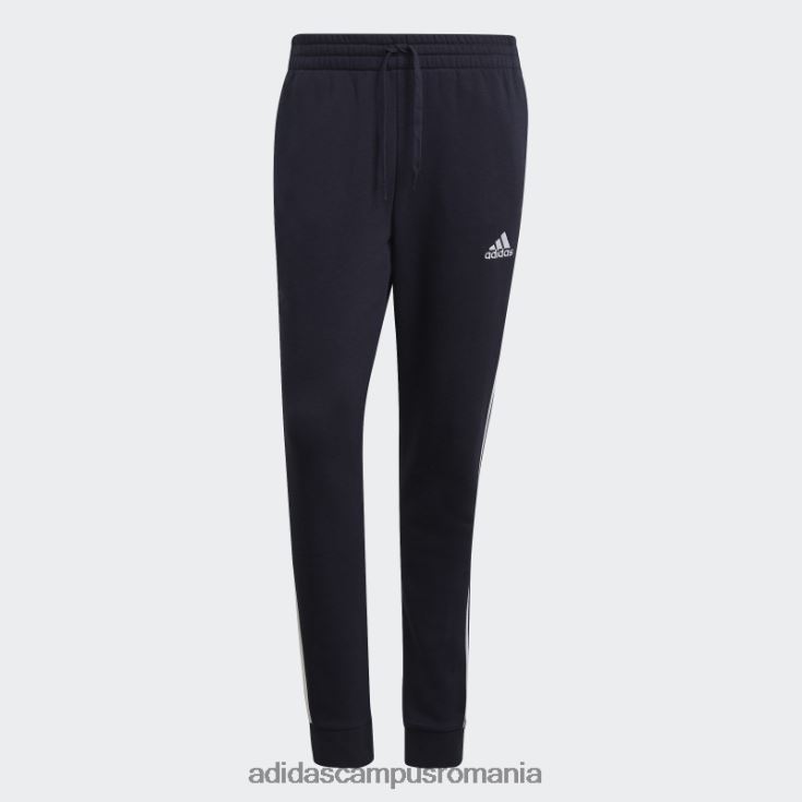 adidas campus romania ink essentials fleece manșetă conică pantaloni cu 3 dungi bărbați cerneală/alb J266N2952