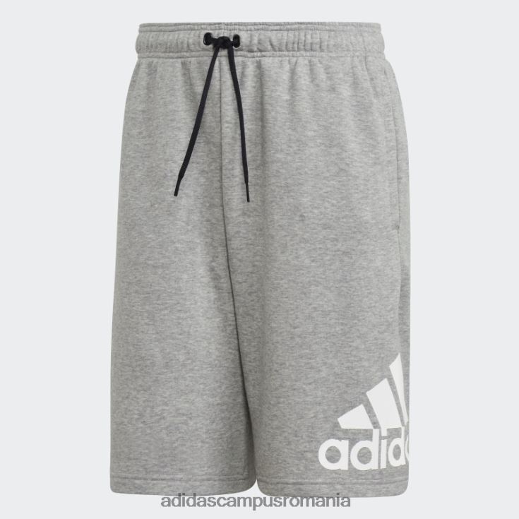 adidas campus romania must have insigna de pantaloni scurți sport gri mediu bărbați gri mediu/alb J266N21501