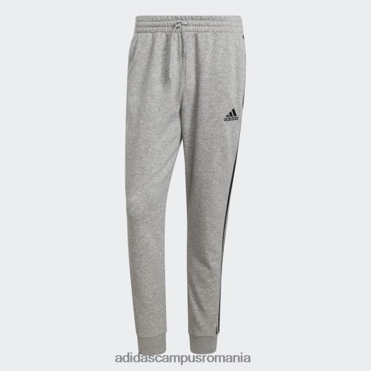 adidas campus romania pantaloni cu 3 dungi din lână, gri mediu, manșete conice bărbați gri mediu/negru J266N23652