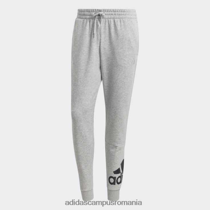 adidas campus romania pantaloni cu logo-ul cu manșetă conică essentials, gri mediu bărbați gri mediu/negru J266N21244