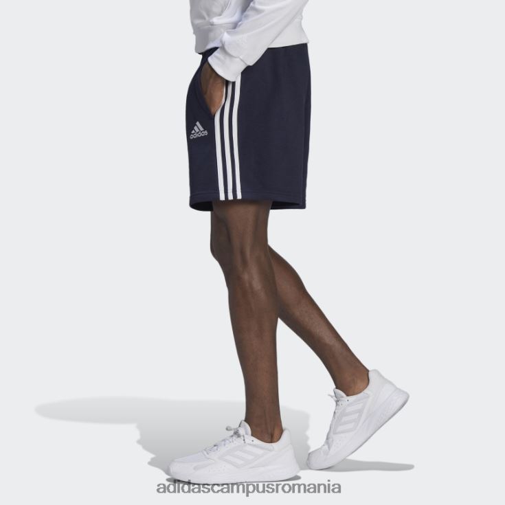 adidas campus romania pantaloni scurți ink essentials french terry cu 3 dungi adidas bărbați cerneală/alb J266N21455