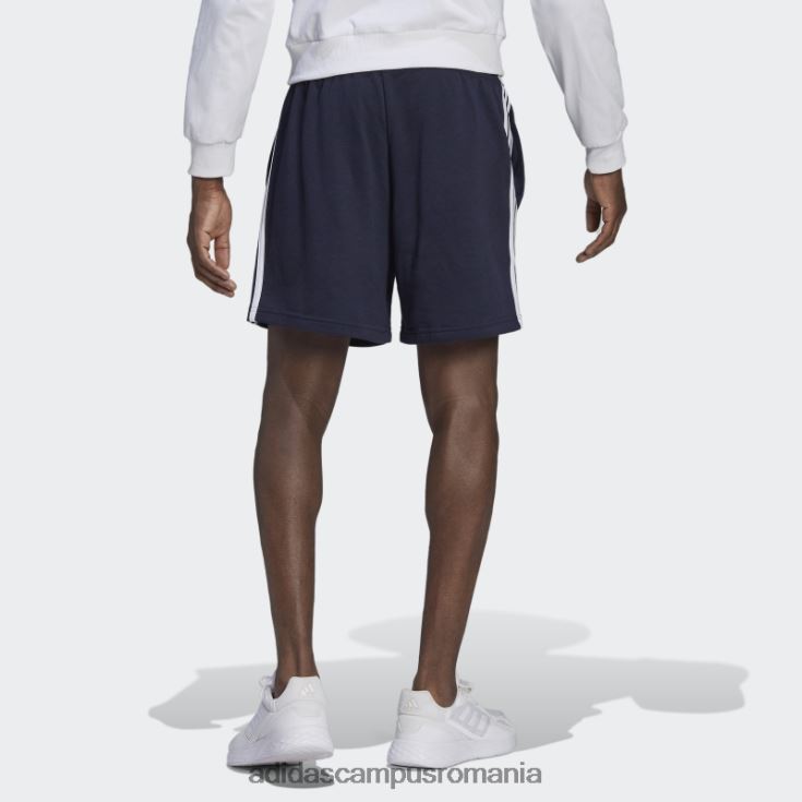 adidas campus romania pantaloni scurți ink essentials french terry cu 3 dungi adidas bărbați cerneală/alb J266N21455