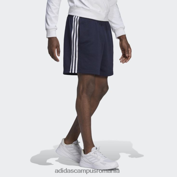 adidas campus romania pantaloni scurți ink essentials french terry cu 3 dungi adidas bărbați cerneală/alb J266N21455