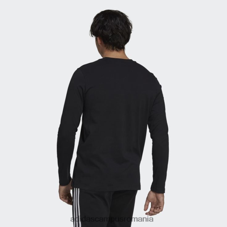 adidas campus romania tricou negru cu mânecă lungă essentials adidas bărbați alb negru J266N21497