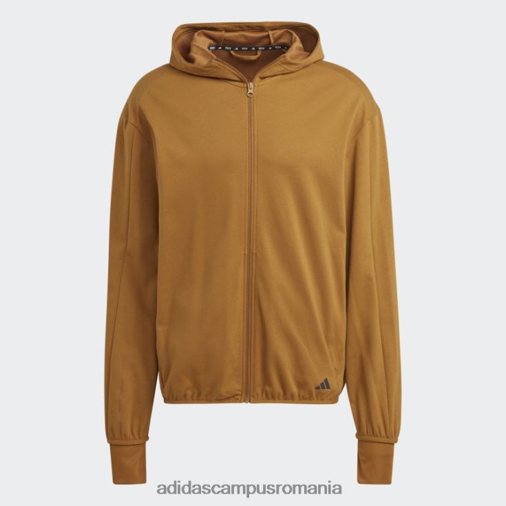 adidas campus romania Antrenament de bază yoga aeroready hanoraș cu fermoar complet bronz bărbați bronz/negru J266N25275
