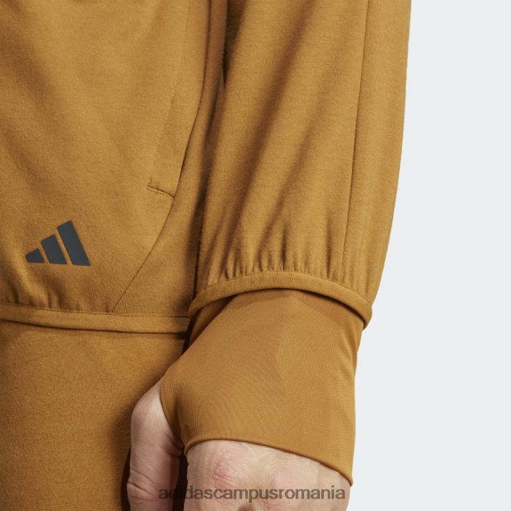 adidas campus romania Antrenament de bază yoga aeroready hanoraș cu fermoar complet bronz bărbați bronz/negru J266N25275