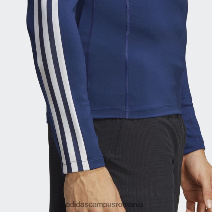 adidas campus romania Bluză adidas cu mânecă lungă de antrenament techfit cu 3 dungi albastru închis bărbați albastru inchis J266N213311