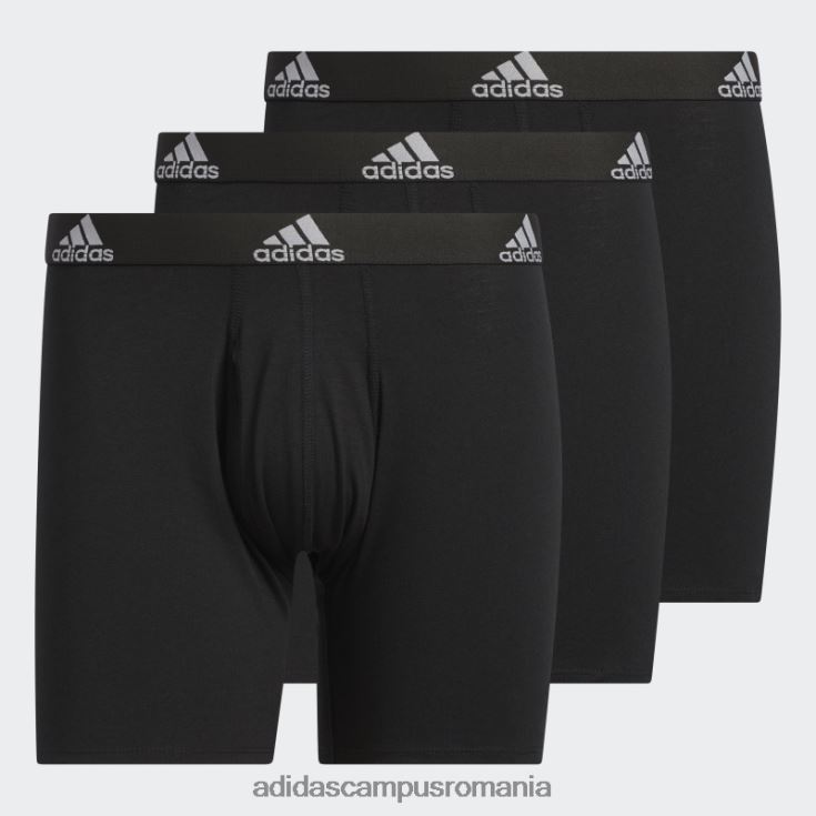 adidas campus romania Boxer negru din bumbac elastic 3 perechi adidas bărbați negru J266N26873