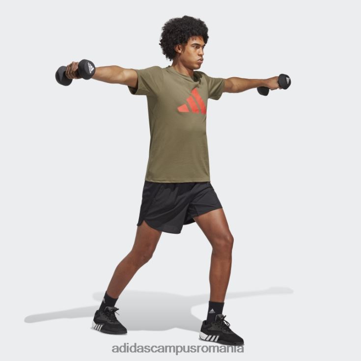 adidas campus romania Olive Train essentials feelready logo tricou adidas bărbați măsliniu/roșu J266N25841