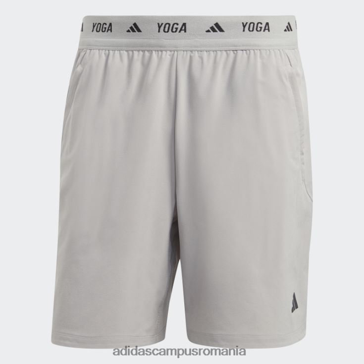 adidas campus romania Pantaloni scurți 2-în-1 pentru antrenament yoga mgh, gri solid bărbați mgh solid gri/alb J266N214494
