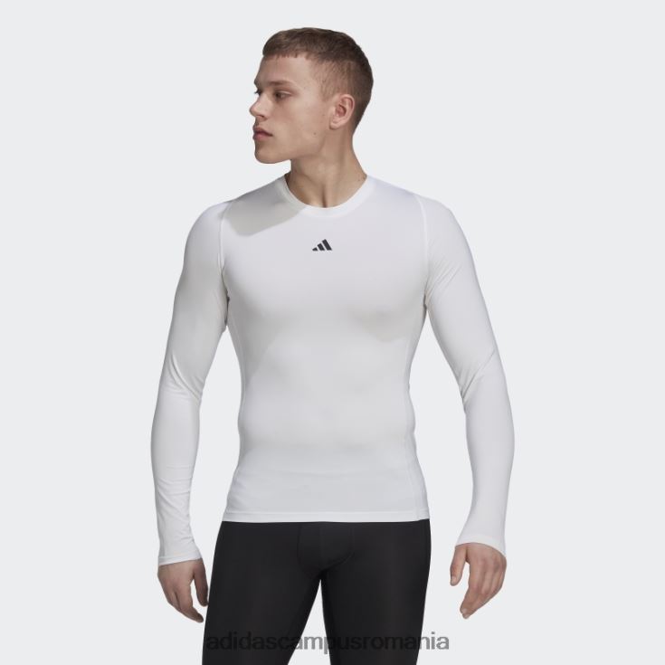 adidas campus romania Top cu mânecă lungă de antrenament techfit alb adidas bărbați alb J266N213416