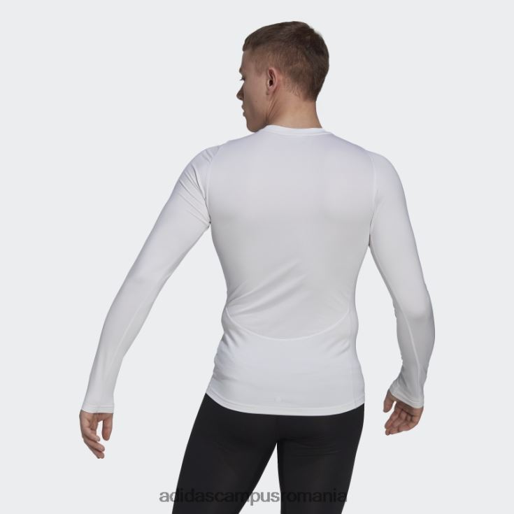 adidas campus romania Top cu mânecă lungă de antrenament techfit alb adidas bărbați alb J266N213416
