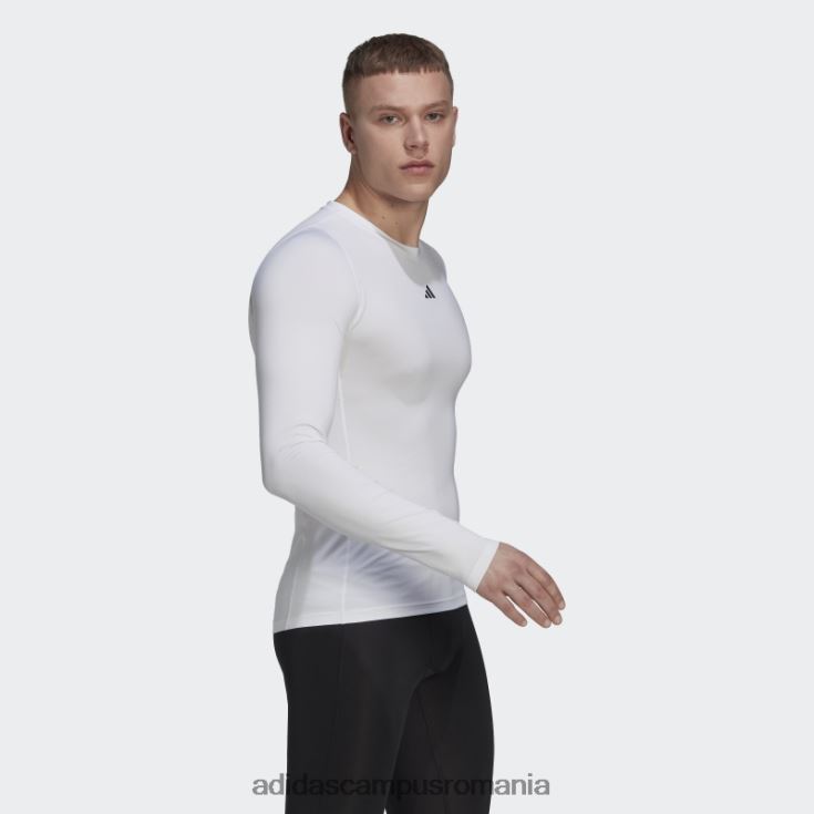 adidas campus romania Top cu mânecă lungă de antrenament techfit alb adidas bărbați alb J266N213416