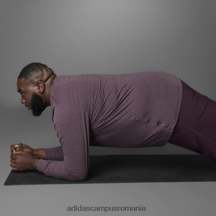 adidas campus romania Top cu mânecă lungă de yoga de echilibru autentic maro adidas bărbați maro J266N214898