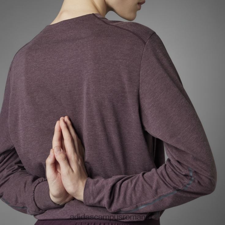 adidas campus romania Top cu mânecă lungă de yoga de echilibru autentic maro adidas bărbați maro J266N214898