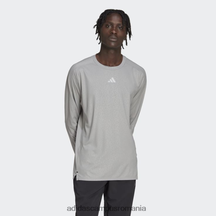 adidas campus romania Top cu mâneci lungi cu imprimeu pu pentru antrenament gri solid bărbați mgh gri solid J266N213672