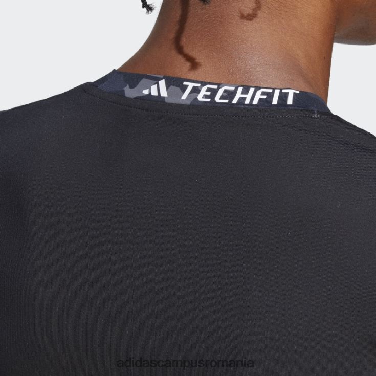 adidas campus romania Top negru de antrenament cu mâneci lungi cu imprimeu techfit peste tot bărbați negru J266N213601