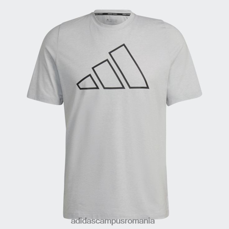adidas campus romania Tren icons 3-bar tricou de antrenament gri bărbați gri J266N25750
