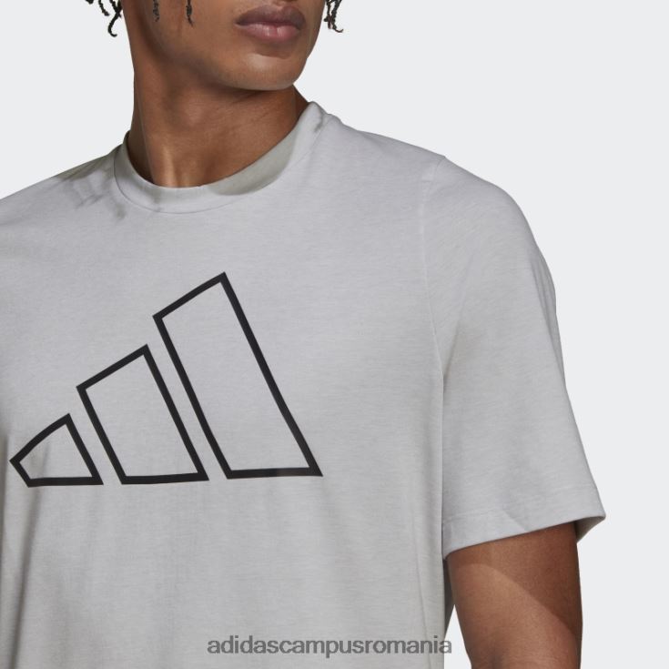 adidas campus romania Tren icons 3-bar tricou de antrenament gri bărbați gri J266N25750