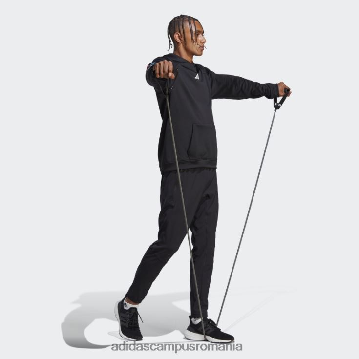 adidas campus romania Tren icons 3-bengi hanorac de antrenament negru bărbați negru J266N25185