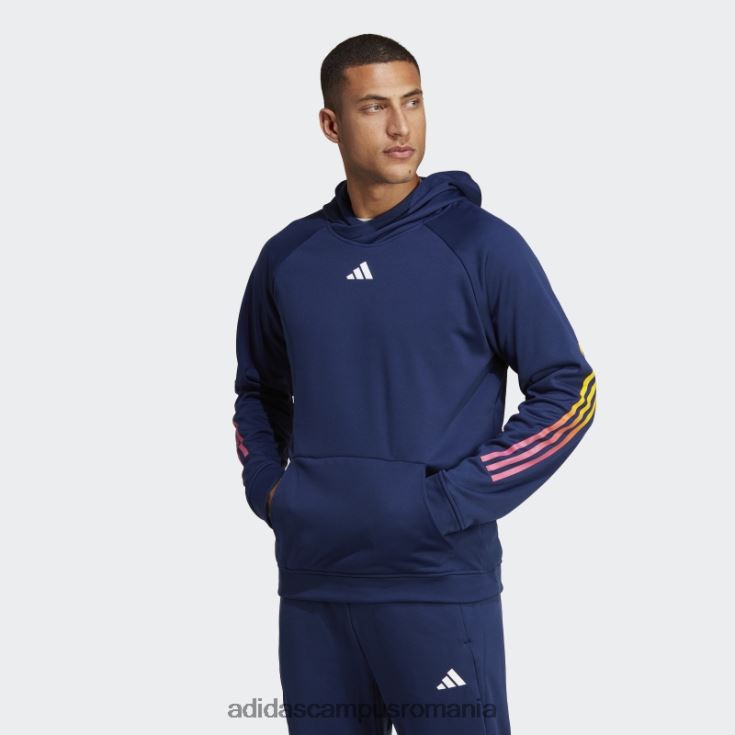 adidas campus romania Tren icons 3 dungi hanorac albastru închis bărbați albastru inchis J266N25377