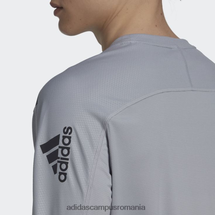 adidas campus romania Tricou adidas cu mânecă lungă acoperit cu PU pentru antrenament argintiu bărbați argint J266N214925