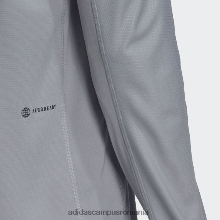 adidas campus romania Tricou adidas cu mânecă lungă acoperit cu PU pentru antrenament argintiu bărbați argint J266N214925