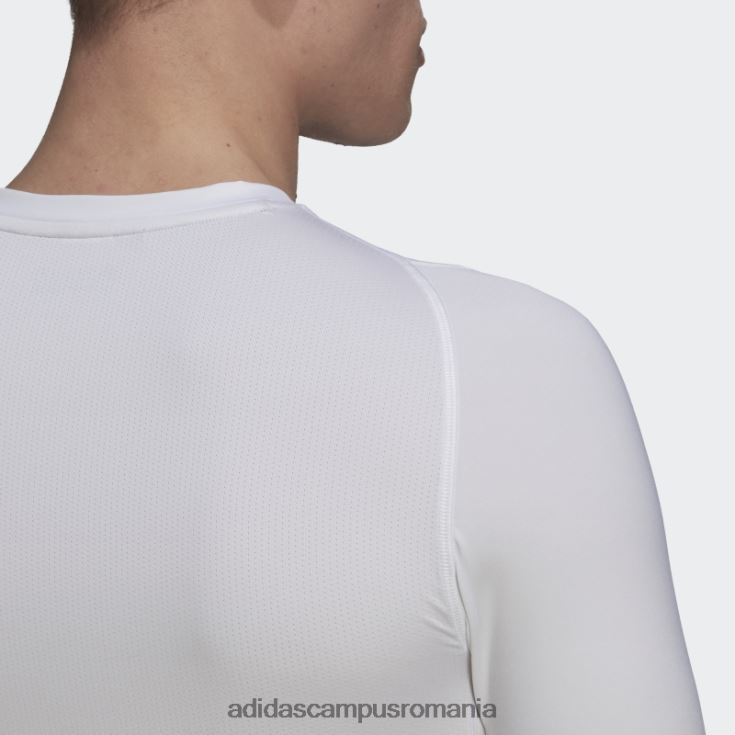 adidas campus romania Tricou cu mânecă lungă de antrenament techfit alb bărbați alb J266N26374