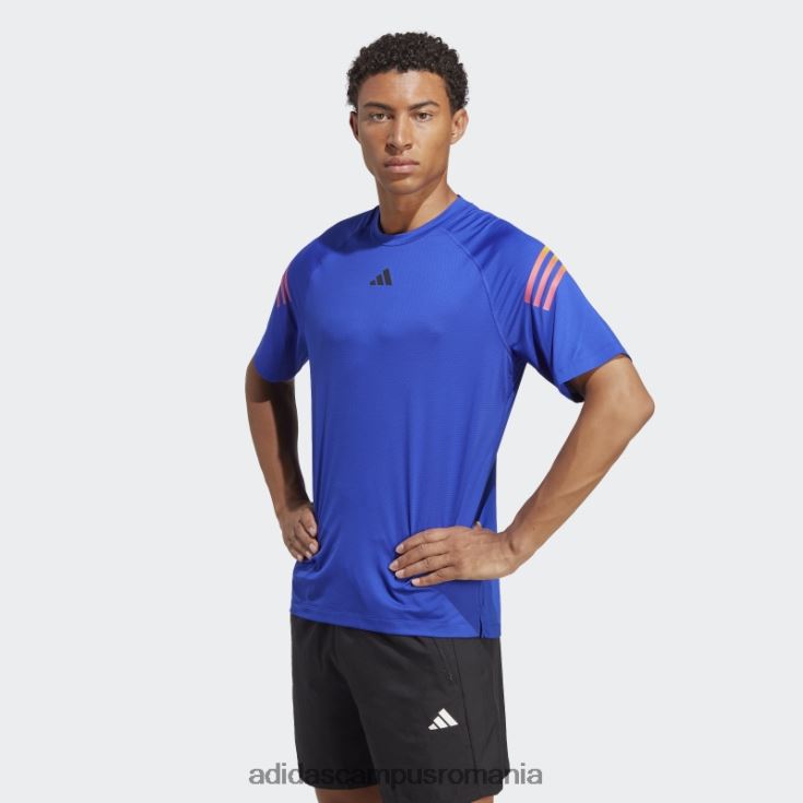 adidas campus romania Tricou de antrenament cu 3 dungi cu iconițe de tren albastru bărbați albastru J266N21415