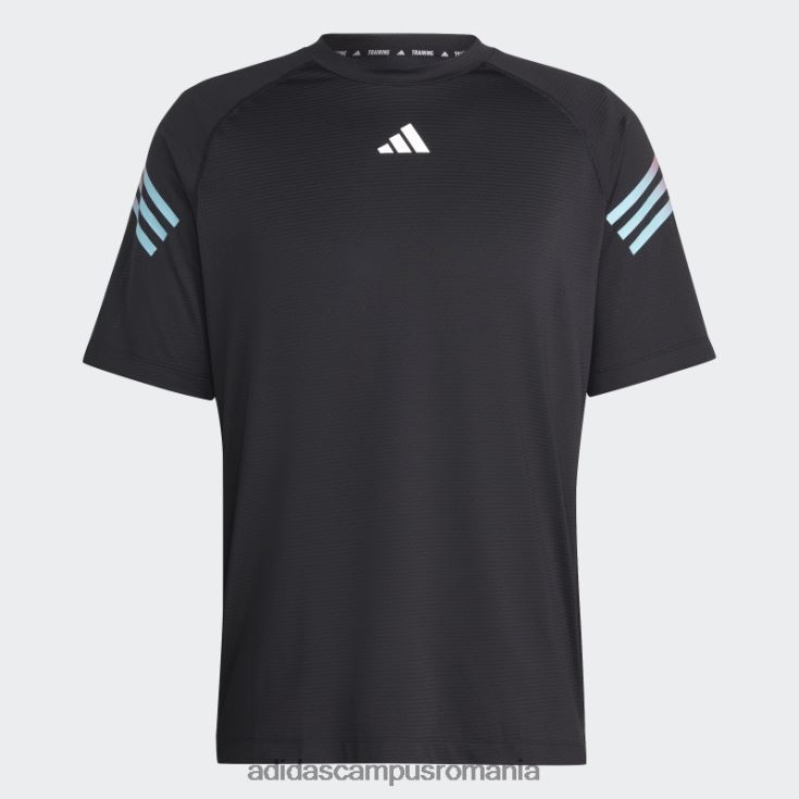adidas campus romania Tricou de antrenament cu 3 dungi negru bărbați negru J266N25792
