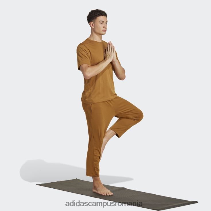 adidas campus romania Tricou de antrenament cu bază de yoga din bronz bărbați bronz/carbon J266N25440