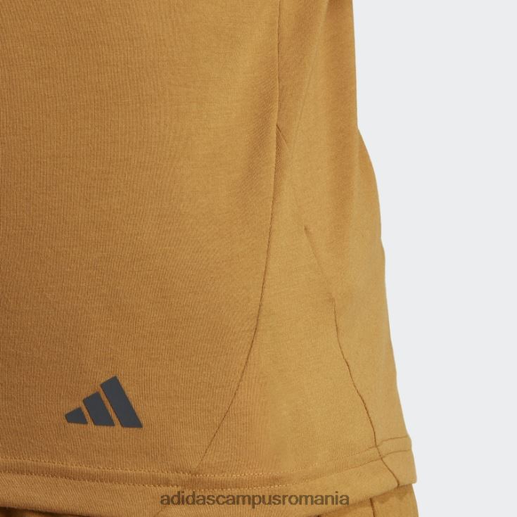 adidas campus romania Tricou de antrenament cu bază de yoga din bronz bărbați bronz/carbon J266N25440