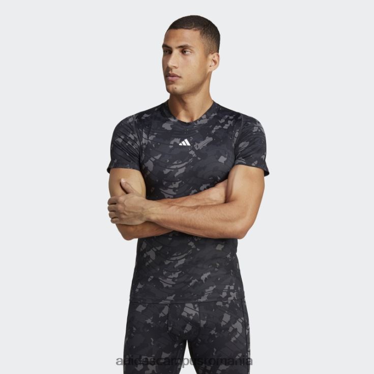 adidas campus romania Tricou de antrenament cu imprimeu techfit negru adidas bărbați negru J266N214298