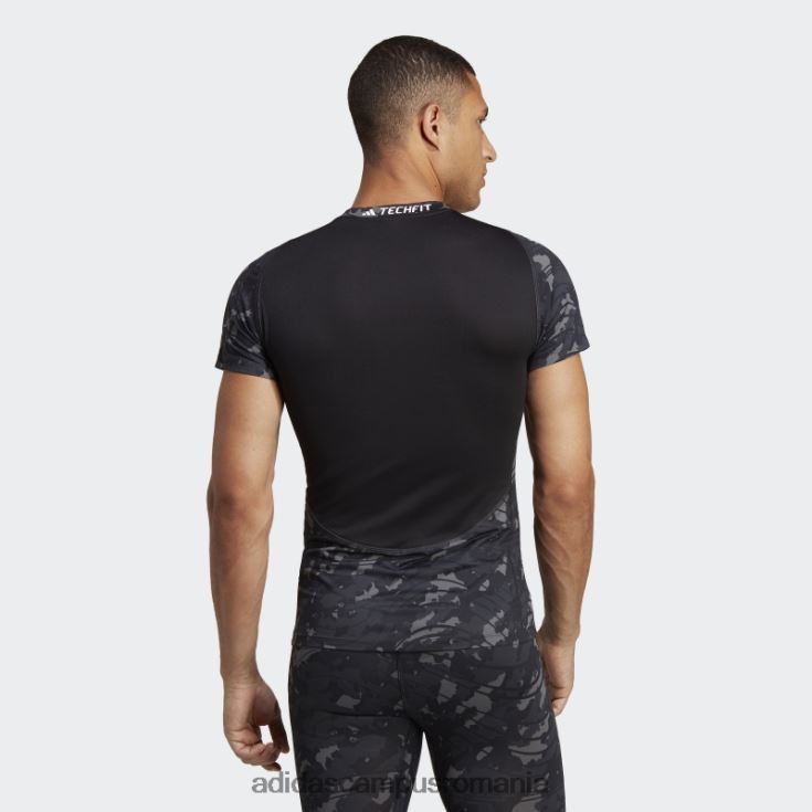 adidas campus romania Tricou de antrenament cu imprimeu techfit negru adidas bărbați negru J266N214298