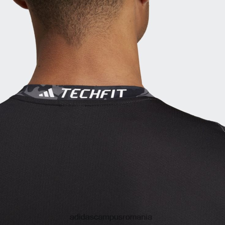 adidas campus romania Tricou de antrenament cu imprimeu techfit negru adidas bărbați negru J266N214298