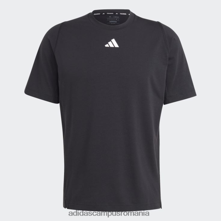 adidas campus romania Tricou de antrenament cu logo-ul cu 3 bare cu iconițe de tren negru adidas bărbați negru J266N25565