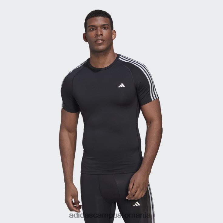 adidas campus romania Tricou de antrenament techfit 3-stripes negru adidas bărbați negru J266N21428