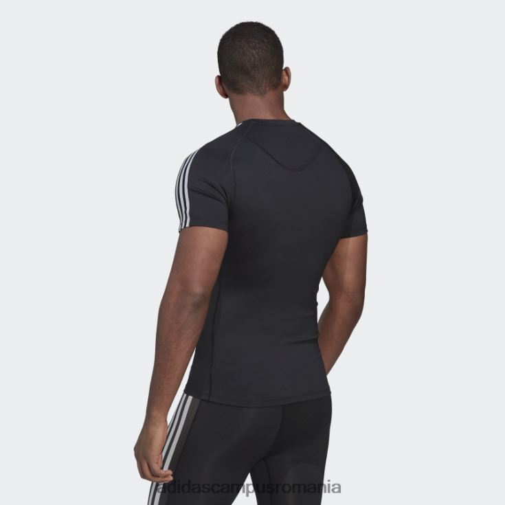 adidas campus romania Tricou de antrenament techfit 3-stripes negru adidas bărbați negru J266N21428