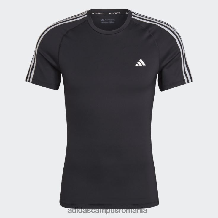 adidas campus romania Tricou de antrenament techfit 3-stripes negru adidas bărbați negru J266N21428