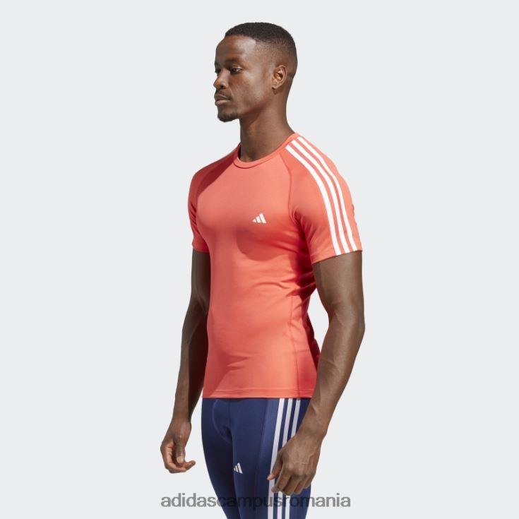 adidas campus romania Tricou de antrenament techfit 3-stripes roșu bărbați roșu J266N213285