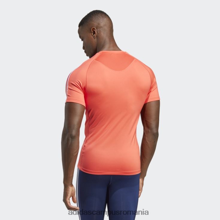 adidas campus romania Tricou de antrenament techfit 3-stripes roșu bărbați roșu J266N213285