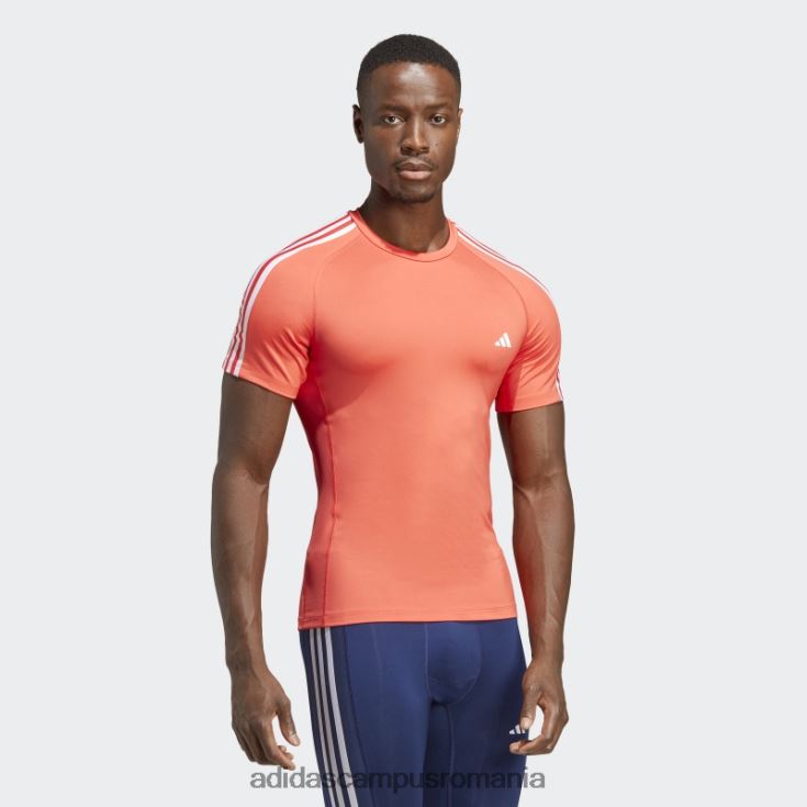 adidas campus romania Tricou de antrenament techfit 3-stripes roșu bărbați roșu J266N213285