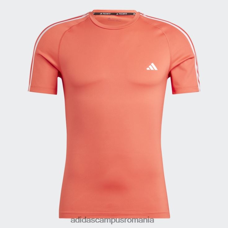 adidas campus romania Tricou de antrenament techfit 3-stripes roșu bărbați roșu J266N213285