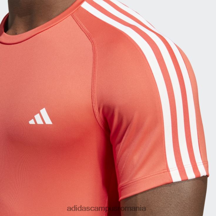 adidas campus romania Tricou de antrenament techfit 3-stripes roșu bărbați roșu J266N213285