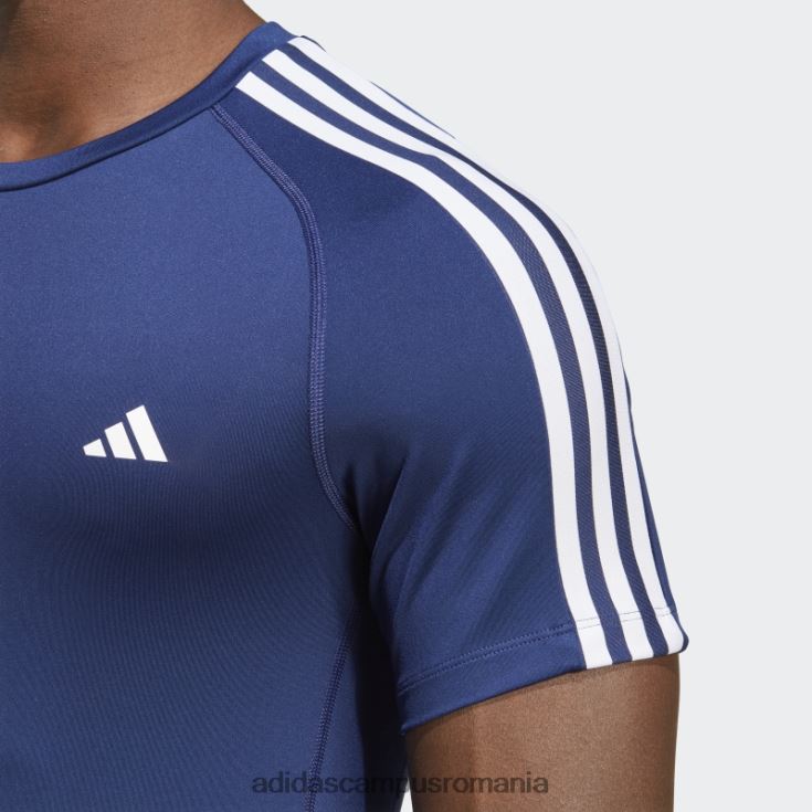 adidas campus romania Tricou de antrenament techfit cu 3 dungi albastru închis bărbați albastru inchis J266N213412