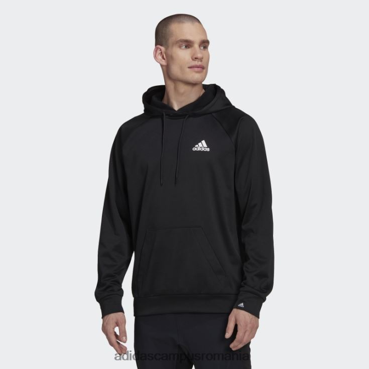 adidas campus romania aeroready game and go mic hanorac cu logo negru bărbați alb negru J266N21574