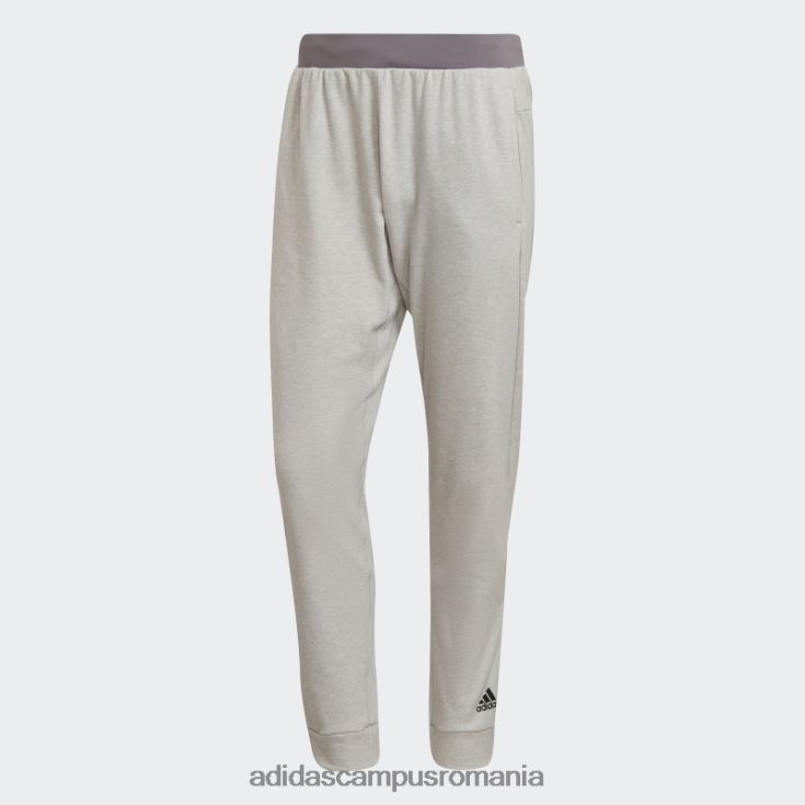 adidas campus romania aeroready pantaloni de antrenament fleece yoga cald 7/8 gri bărbați gri J266N27370