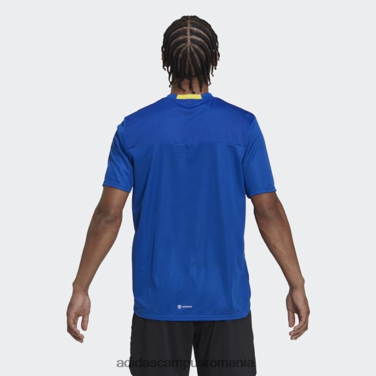 adidas campus romania albastru regal conceput pentru mișcare aeroready hiit slogan tricou de antrenament adidas bărbați albastru regal J266N214865