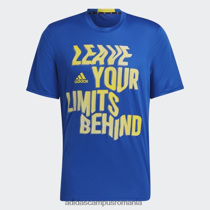 adidas campus romania albastru regal conceput pentru mișcare aeroready hiit slogan tricou de antrenament adidas bărbați albastru regal J266N214865